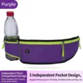 Sacoche de running violette imperméable avec porte-bouteille pour smartphones 7,12" - Style avec Porte-Bouteille / Violet
