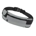 Ceinture de course grise fine avec trou pour écouteurs et sangle ajustable - Type standard / Gris