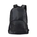 Ultraleichter schwarzer faltbarer Outdoor-Rucksack aus strapazierfähigem Oxford - Schwarz