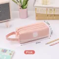Große Kapazität doppellagige rosa Oxford-Stoff Federtasche mit praktischem Tragegriff - Rosa