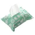 Japanse stijl katoen linnen tissuebox cover in groen met keuken print patroon. - Groen Servies