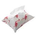 Japanse katoenen linnen tissuedooshoes met schattig roze flamingo patroon ontwerp - Witte Flamingo