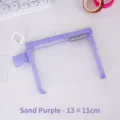 Tragbare violette Netztasche für Make-up, Zubehör und Schreibwaren, Größe 13x11cm - Kleiner Horizontaler Stil (D060) / 13x11cm / Smoothie Lila