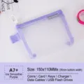 Durable translucent purple nylon mesh storage pouch for coins, cards and gadgets - A7 / Smoothie Purple