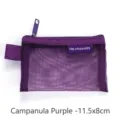 Kleine transparente lila Nylon-Netz-Geldbörse mit robustem Reißverschluss-Design - 11.5x8cm / Glockenblumenpurpur