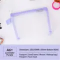 Portable A6+ ice purple semi-transparent nylon mesh storage bag for makeup and travel essentials - A6 / Smoothie Purple