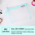 Light blue nylon mesh storage bag A6 size for cosmetics, passport and travel accessories - A6 / Lake Blue