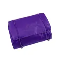 Large purple four-in-one detachable mesh cosmetic bag organizer with elastic closure - Purple