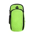 Adjustable neon green sports armband phone holder for running and fitness gym workouts - Fluorescent Green
