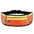 Orangefarbene wasserfeste Laufgürteltasche mit Reflexstreifen für Fitness - Orange (Verbessert)
