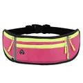 Marsupio sportivo rosa leggero con cerniere gialle per corsa e fitness all'aperto - Rosso Rosa (Aggiornato)