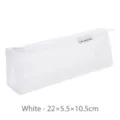 White nylon mesh large capacity pencil case for students stationery 22x5.5x10.5cm - Large Triangle - White