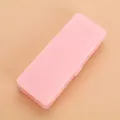 Astuccio rosa minimalista in plastica satinata a due strati con chiusura a scatto sicura - Doppio strato / Rosa