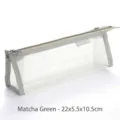 Matcha green large capacity nylon mesh pencil case for stationery storage and exams - Large Triangle - Matcha Green