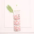 Organizzatore sospeso decorativo in cotone rosa con tre tasche e stampa orso polare - Orso Polare Rosa