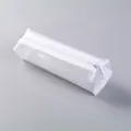 Minimalistisch wit gaas etui met een driehoekige prismavorm voor scholieren en werk - Kleine Achthoek / Wit