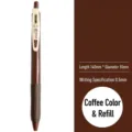 Vintage intrekbare gelpen in koffiebruine kleur 0,5 mm fijne punt voor school en kantoor - Noorse Serie / koffiekleur