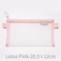 Draagbare lotusroze make-uptas van gaas met ritssluiting, afmetingen 20,5x12 cm - 20.5x12cm / Lotusroze