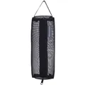Minimalistische zwarte mesh etui met handriem en grote capaciteit ritssluiting - 22x7.5x6cm / Zwart