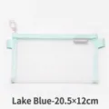 Draagbare make-uptas van mesh in meerblauw met ritssluiting, afmeting 20,5x12 cm - 20.5x12cm / Meerblauw