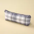 Astuccio classico a quadretti, borsa per cancelleria minimalista in stile giapponese. - Stile Slip / Quadri Blu Dolce