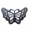 Detail view of black butterfly water-soluble lace embroidery patch for DIY sewing accessory - 100pcs Pack / Black