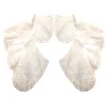 Detail of cream cotton eyelet embroidered lace collar for DIY clothing accessories - Adult / Beige