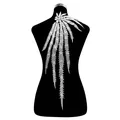 Elegante silberne wasserlösliche Spitze Phönixschwanz Stickerei für DIY Kleidung Zubehör - Weiß