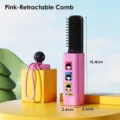 Peigne de voyage rétractable rose portable avec motif de dessin animé mignon - Violet