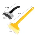 Lot de 2 grattoirs à glace pour voiture pour le nettoyage d'hiver avec dimensions - Grattoir Long en Tendon et Pelle Courte en Acier Inoxydable
