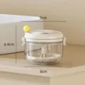 Creamy white manual centrifugal orthodontic brace storage box with dimensions - No Sticker / Cream White