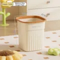 Cream-colored medium-sized trash can with pressure ring for home use, 22x23.5x26cm - Medium 13L / Cream