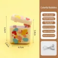 Portable magnetic mini bag sealer with colorful pattern and Type-C charging cable - Type-C Charging / Colorful Bubbles