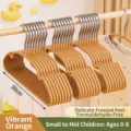 Non-slip matte orange resin clothes hangers for children aged 0-8 years, 30cm width - Vibrant Orange