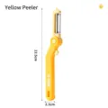 Multifunctional yellow stainless steel 3-in-1 vegetable peeler for home kitchen - Yellow