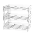Portabottiglie impilabile trasparente a 3 livelli per acqua e vino in cucina - Combo Trasparente (YH506-3) / 3 strati