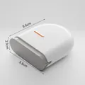 Compact white pull-out dental brace storage box with rose gold accent, 9.6x8.8x2.9cm - White