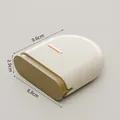 Portable sliding orthodontic retainer storage box in beige and yellow, 9.6x8.8x2.9cm - Cream