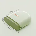 Portable mint green pull-out orthodontic retainer box with size dimensions shown - Green