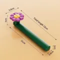Foldable portable tablet stand featuring a purple flower design with green adjustable support - Green+Purple