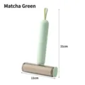 Matcha green household sticky lint roller for pet hair and dust removal with 21cm handle - Matcha Green