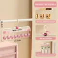Pink animal claw multi-clip clothes hanger rack for socks and small laundry items - Pink Pig Paw