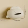 Beige cloud-shaped towel plug holder, wall-mounted storage for bathroom towels - Beige