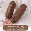 Waterproof khaki canvas oversleeves for household work, size 39x17.5cm SKU 22345 - Leather Label Style / 39x17.5cm / Khaki