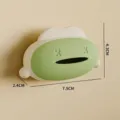 Green cartoon wall-mounted towel plug with 4.3x7.5x2.4cm dimensions for bathroom. - Green