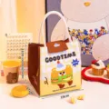 Süße tragbare isolierte Burger-Lunchtasche für Brotdosen und Lebensmittelaufbewahrung - Brauner Burger