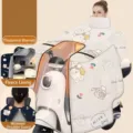 Manta térmica scooter invierno forro polar con lindo patrón de conejo - Estilo Poncho Compuesto / Beige Lindo Conejo