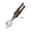 Chestnut sheller tool with 20cm length and 4cm opening, stainless steel opener - Brown