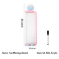 Lustige pinkfarbene Acryl-Desktop-Notiztafel im Dopamin-Stil mit Lineal und Stift - 1 Stück/Packung (Mit Stift) / Rosa und Blau Linker Mund (C4445)