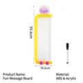 Kreative gelbe Acryl-Computermonitor-Memoboard mit lustigem lila Maskottchen-Charakter - 1 Stück/Packung (Mit Stift) / Gelb und Violett Rechter Mund (C4445)